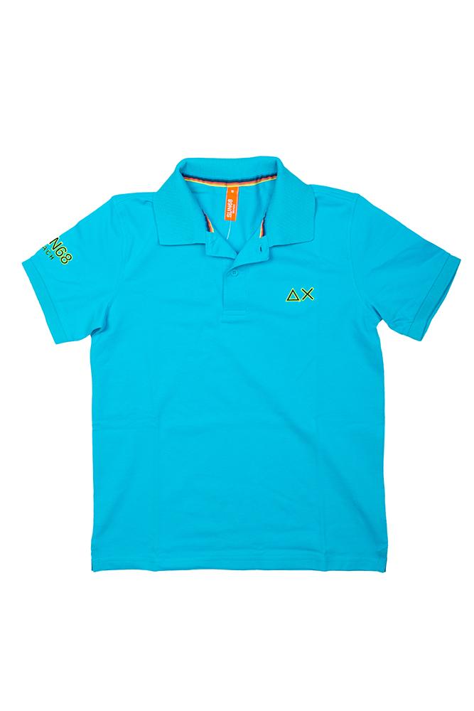 MAGLIA POLO BAMBINO TURCHESE CPA34340 13 SUN 68